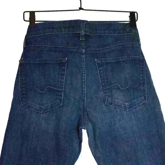 Mens 7 For All Mankind Slimmy Jeans in Faded Dark Indigo Size 28 - Picture 4 of 7